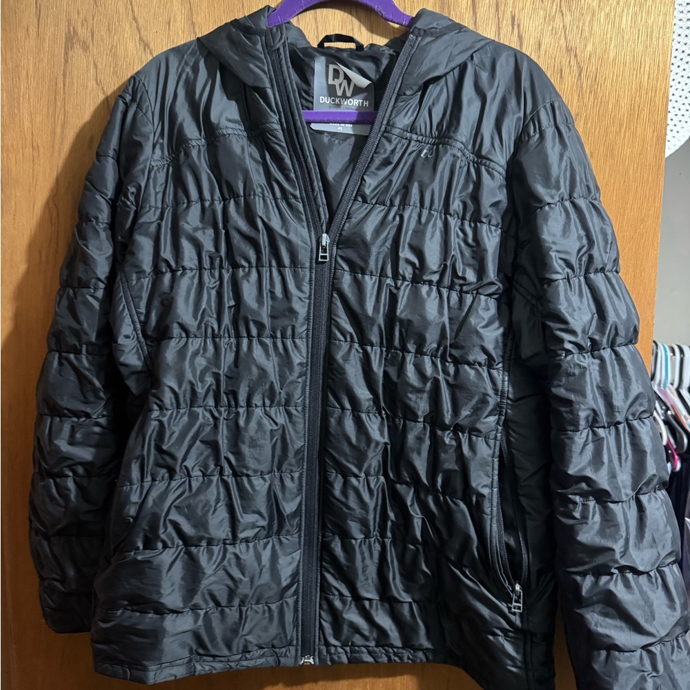Black Puffer Jacket by Duckworth